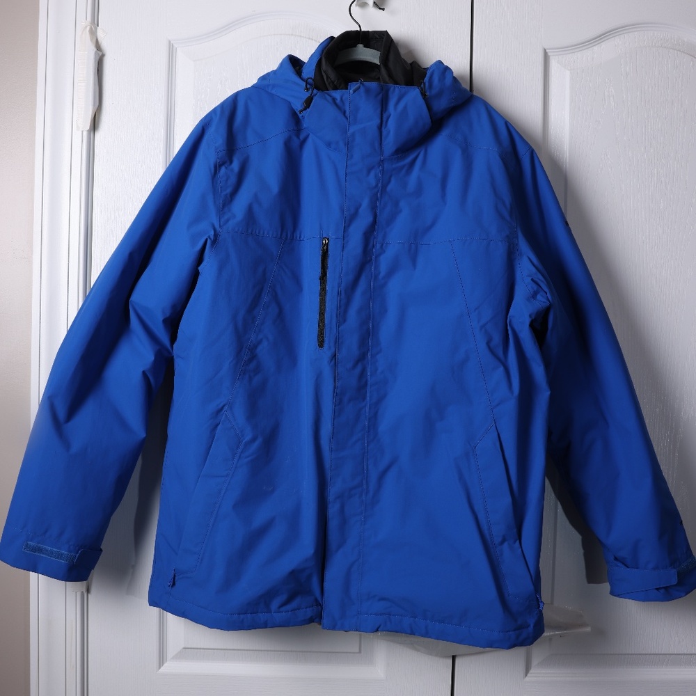 Blue North Face ski jacket